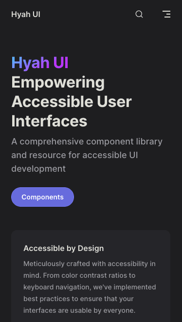 Hyah UI on Mobile