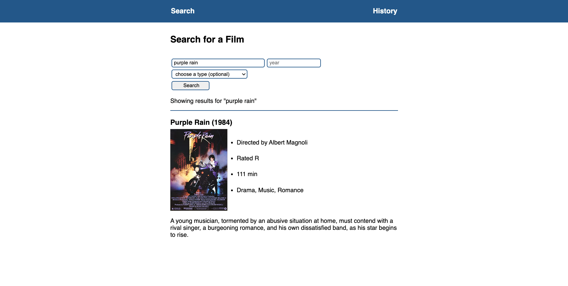 Open Movie Search on Desktop